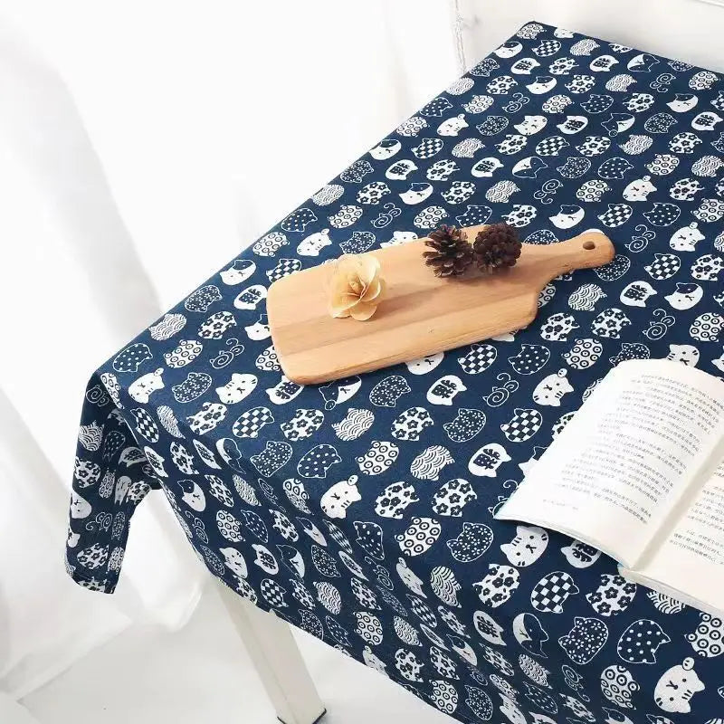 Ins Tablecloth Cotton Linen Art Japanese Small Fresh Living Room Dust Table