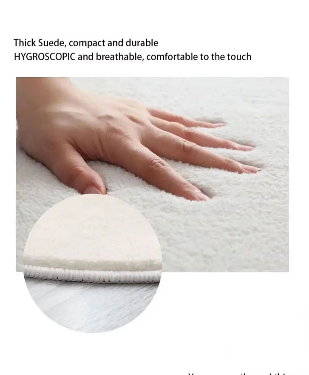 VIKAMA Bathroom Water-Absorbing Rug Cute Anti-Slip Imitation Cashmere