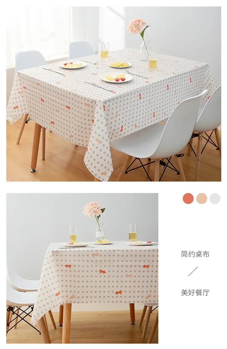 New Rectangular Household Tablecloth Simple and Dirt Resistant Waterproof
