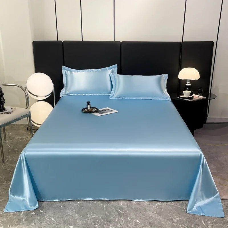 Satin Sheets Hotel Luxury Silky 1pcs King Queen Size Luxury Bedspread