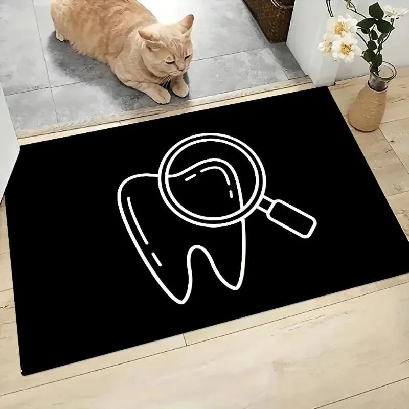The Dentist Tooth Floor Mat Graphic Printed Flannel Doormats for