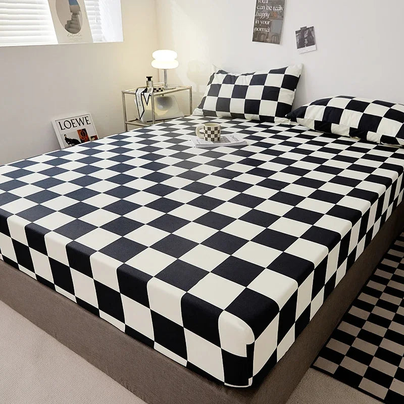 High Quality White Bed Sheet with Elastic Band Single/Queen/King Size