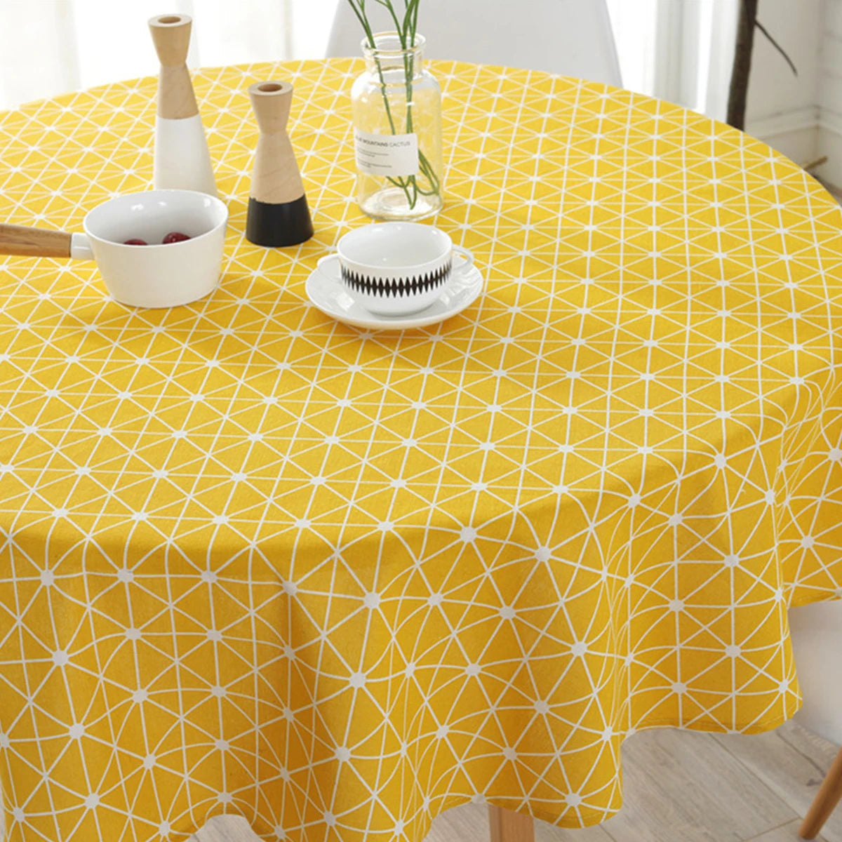 Round Tablecloth Washable Table Cloth Decorative Table Cover for Wedding