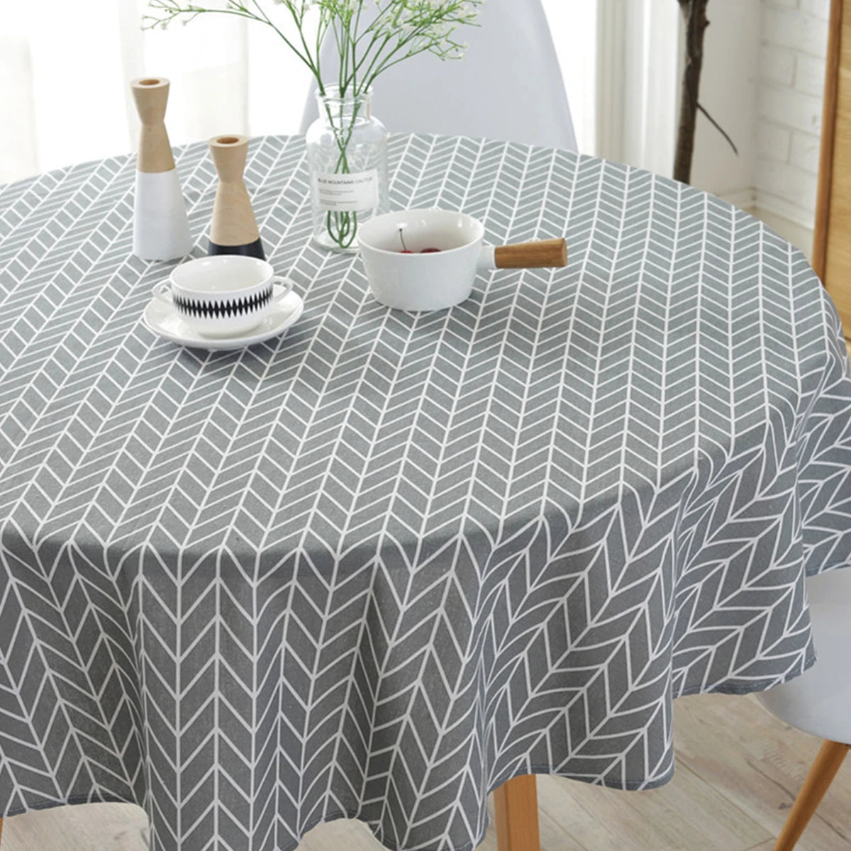 Round Tablecloth Washable Table Cloth Decorative Table Cover for Wedding