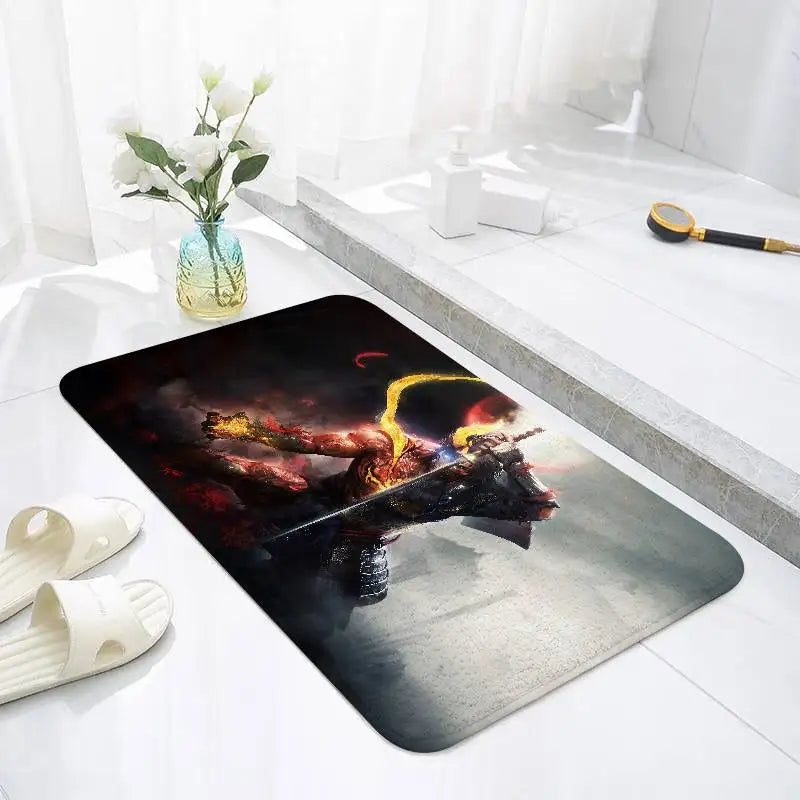 Samurai Floor Mat Bathroom Absorbent Mat Simple Door Dirt-resistant