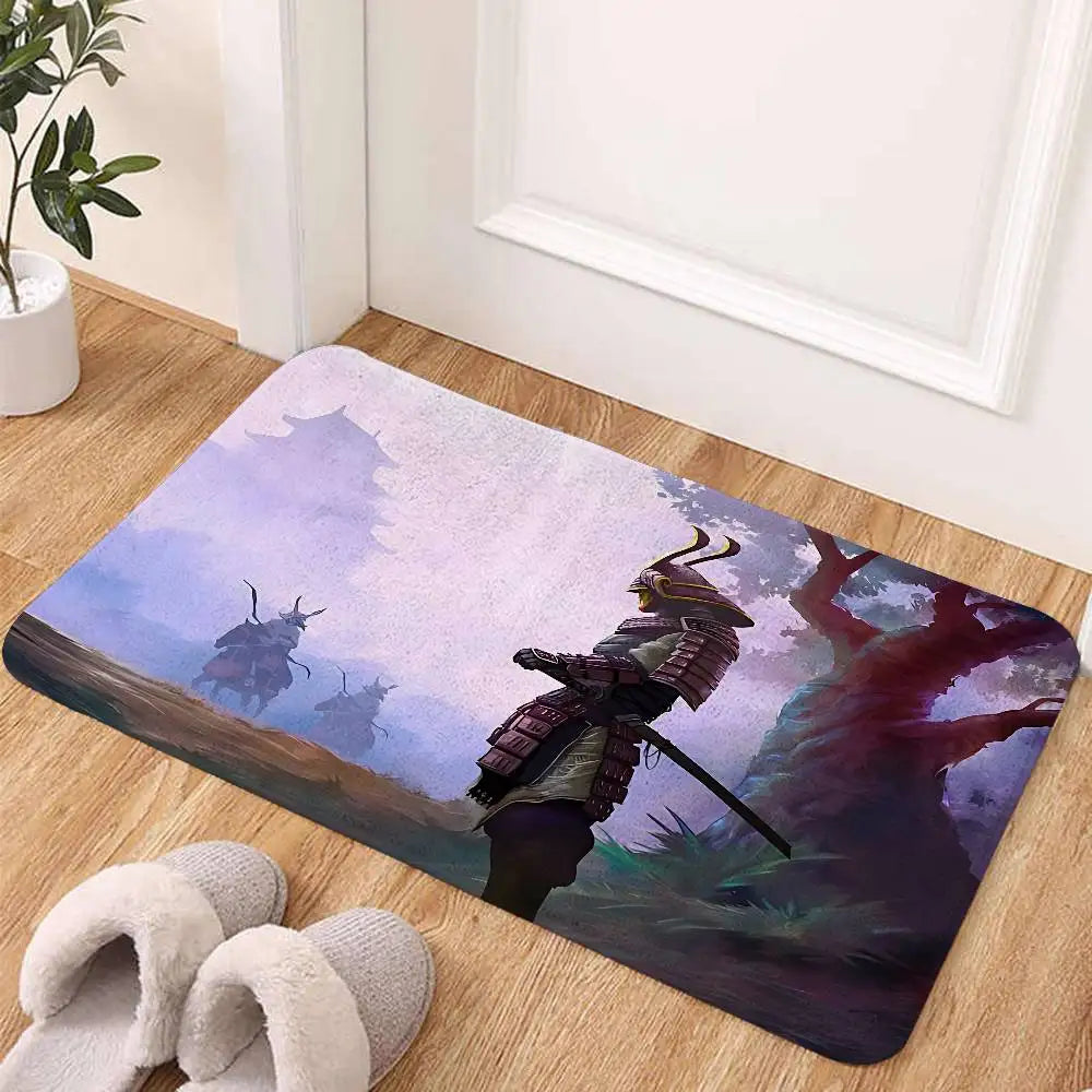 Samurai Floor Mat Bathroom Absorbent Mat Simple Door Dirt-resistant