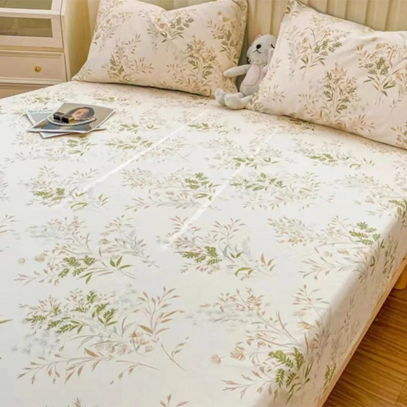 New 150X200cm Bed Sheet Product 100%Cotton Printing Bed Mattress With Four