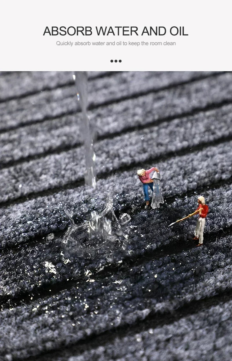 Large Extra Long Thin Door Mat Waterproof Floor Mat with Non Slip Backing