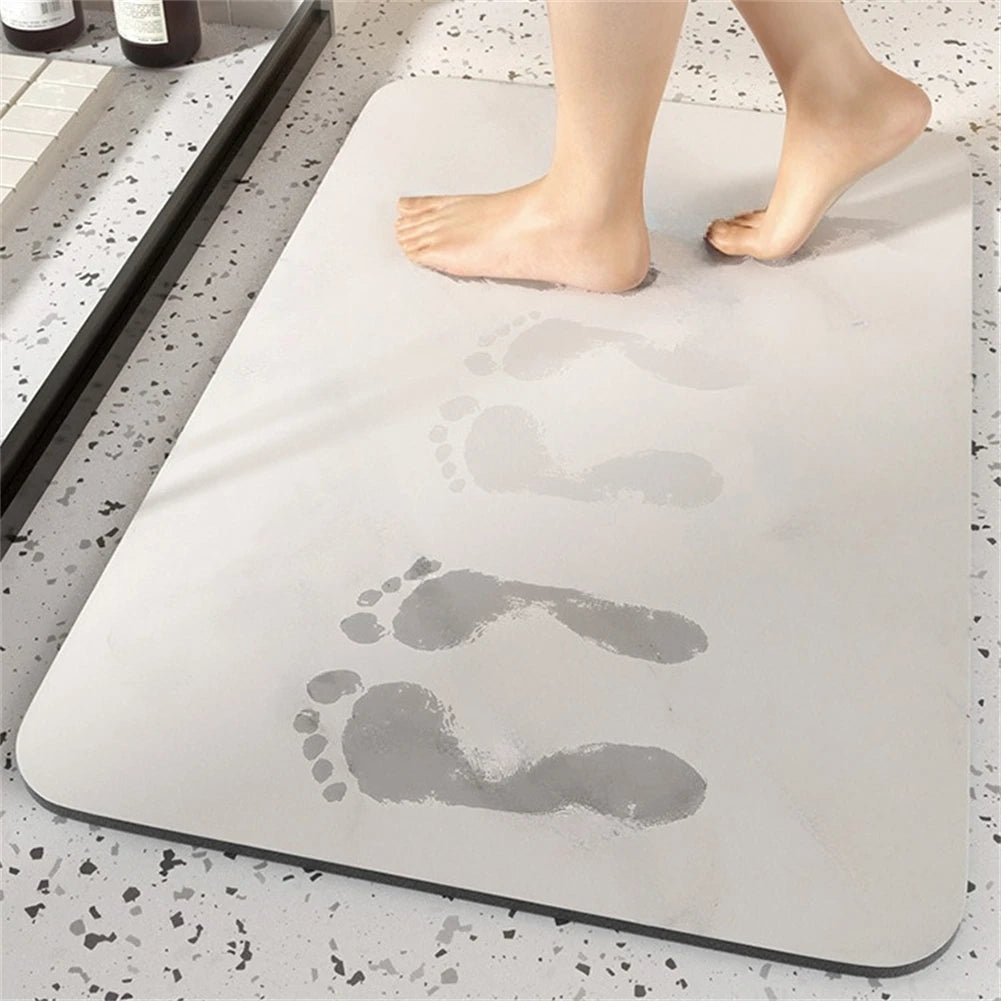 Water Absorbtion Anti Slip Bathroom Rugs Bath Diatomite Stone Floor Mat Non Slip Quick Dry Pad 60x40CM Toilet Mat