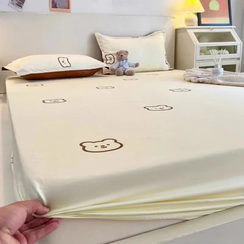 New 150X200cm Bed Sheet Product 100%Cotton Printing Bed Mattress With Four