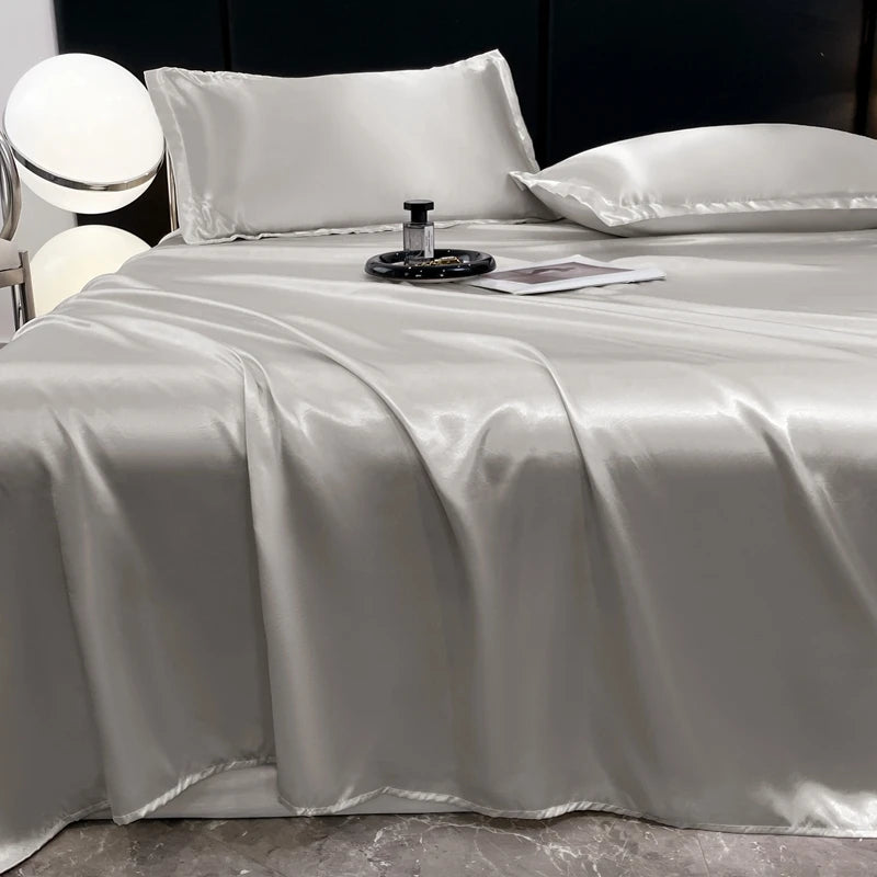 Satin Sheets Hotel Luxury Silky 1pcs King Queen Size Luxury Bedspread