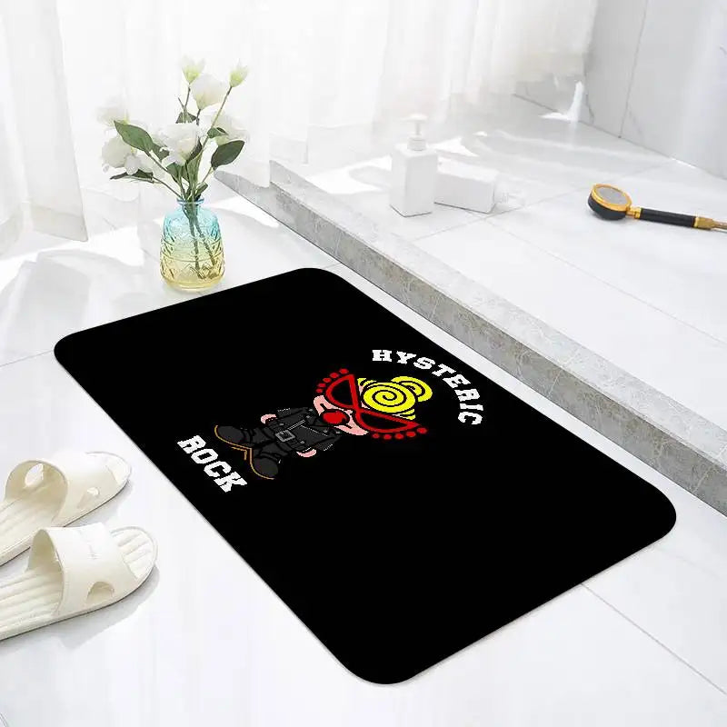 Fashion H-Hysteric Mini Floor Mat Bathroom Absorbent Mat Simple Door