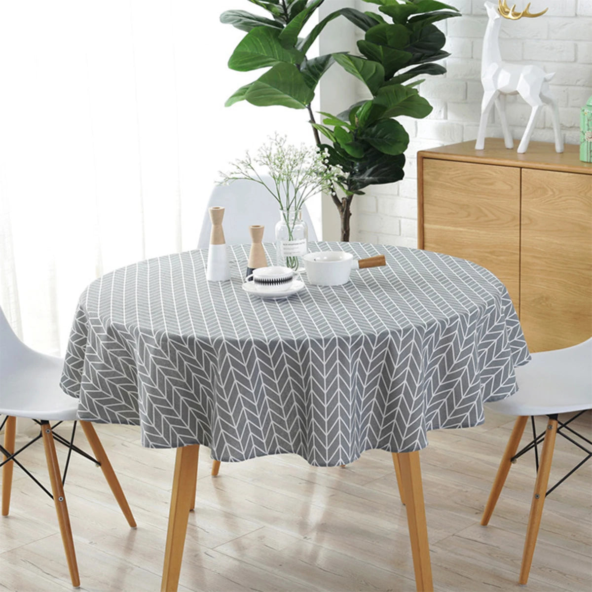 Round Tablecloth Washable Table Cloth Decorative Table Cover for Wedding
