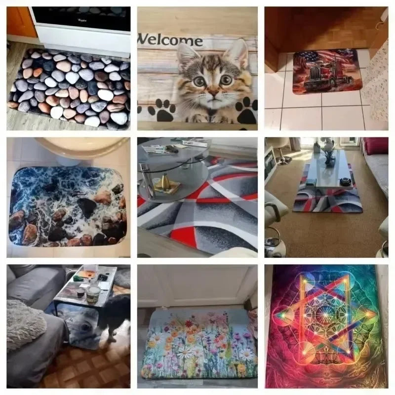 The Dentist Tooth Floor Mat Graphic Printed Flannel Doormats for