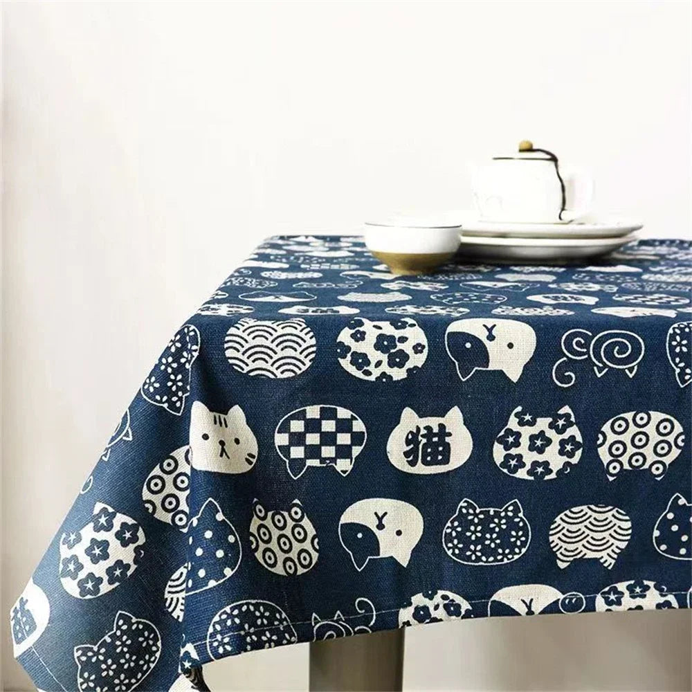 Ins Tablecloth Cotton Linen Art Japanese Small Fresh Living Room Dust Table