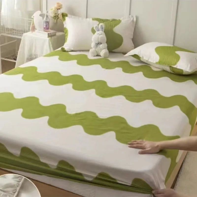 New 150X200cm Bed Sheet Product 100%Cotton Printing Bed Mattress With Four