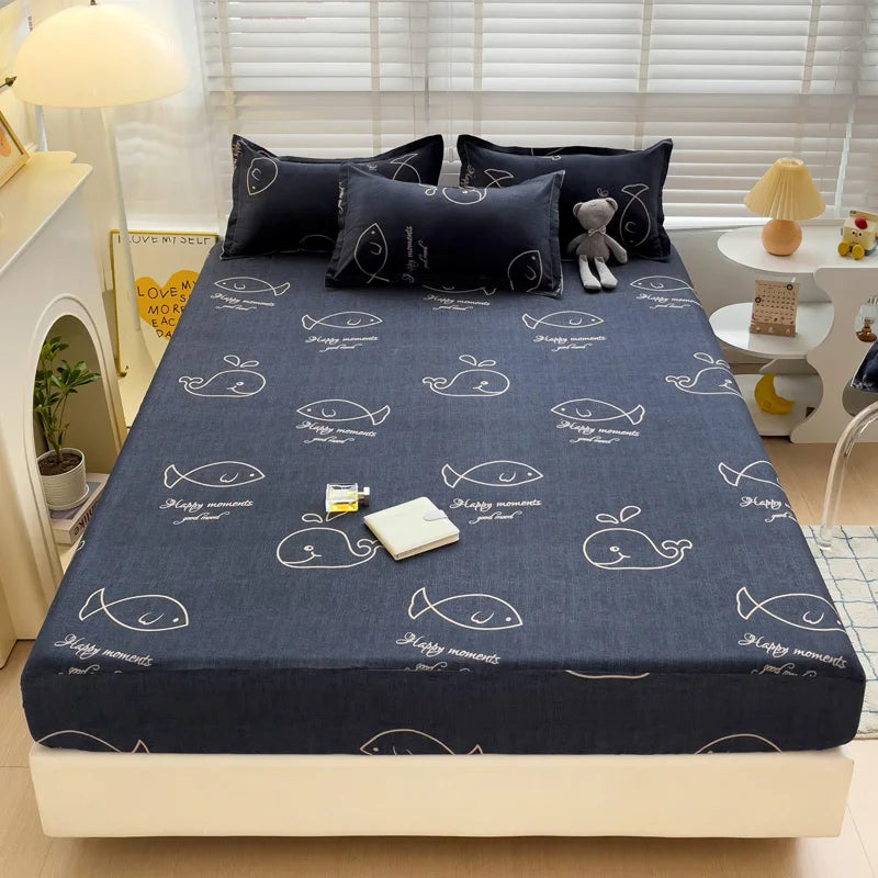 Bed Sheets Cute Animals Fitted Sheet Non Slip 침대패드 Bedspread With Elastic