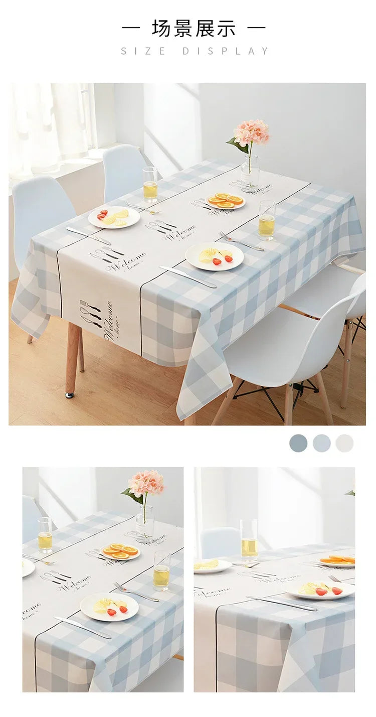 New Rectangular Household Tablecloth Simple and Dirt Resistant Waterproof