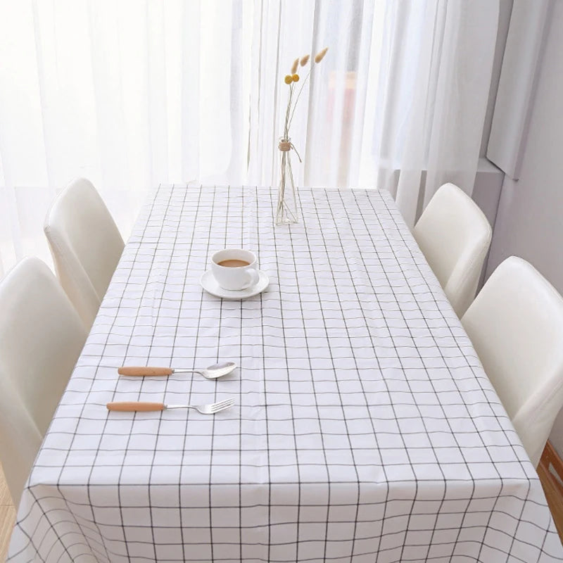 137X90CM PEVA Waterproof Oilproof Tablecloth Table Cloth Plaid Pattern Table Cover For Party Outdoor Picnic Cloth