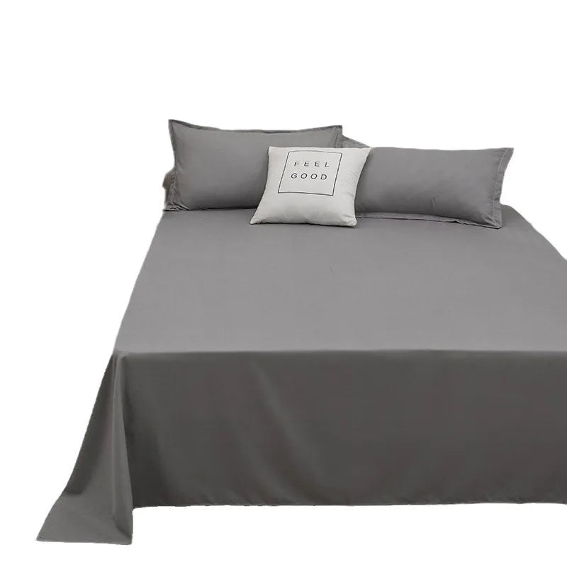 Simple pure color aloe cotton bed sheet single piece home skin-friendly