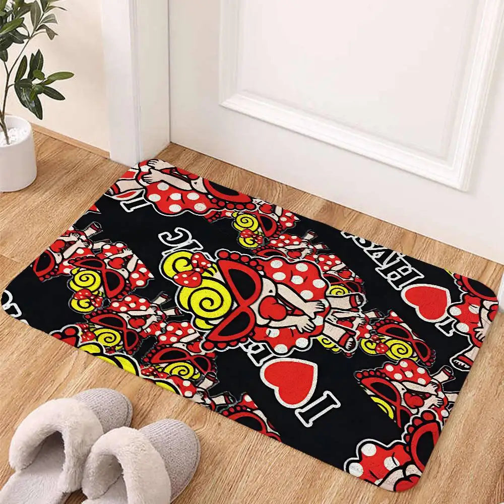 Fashion H-Hysteric Mini Floor Mat Bathroom Absorbent Mat Simple Door