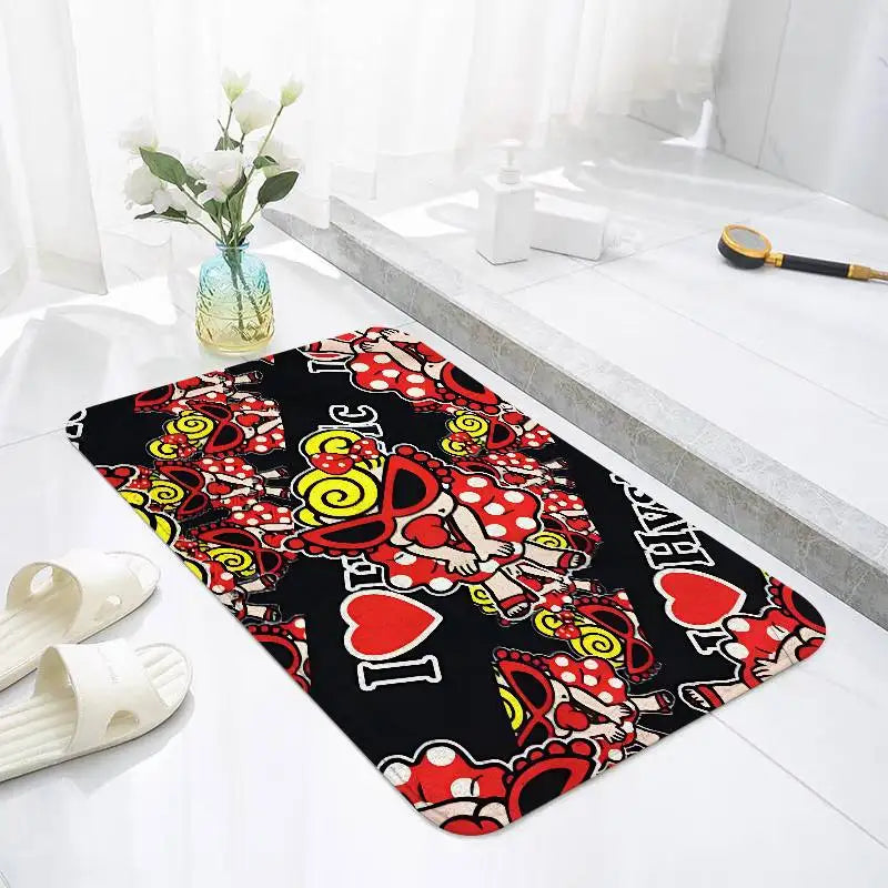 Fashion H-Hysteric Mini Floor Mat Bathroom Absorbent Mat Simple Door