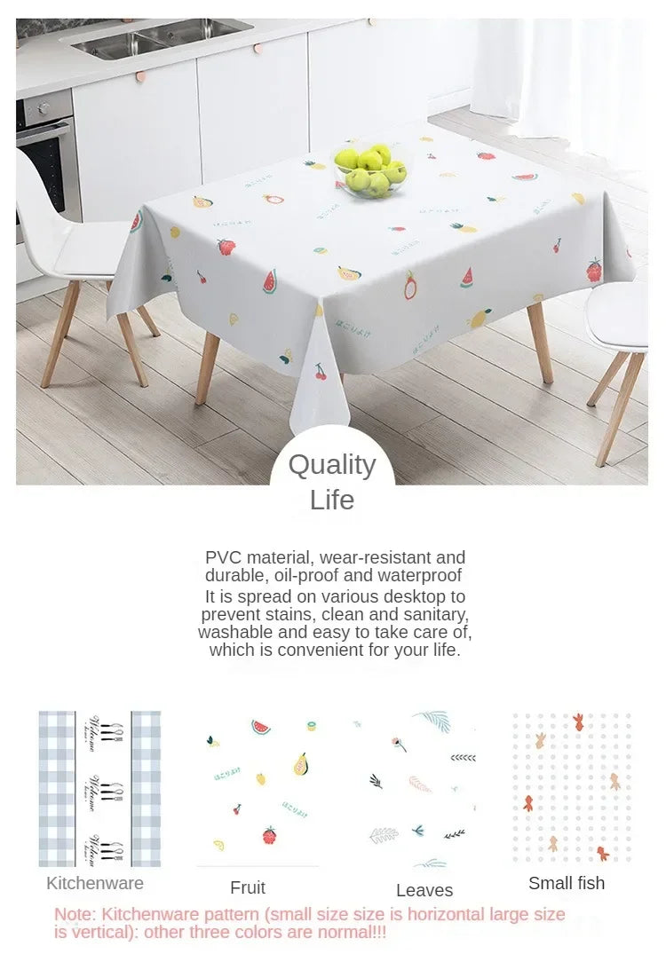 New Rectangular Household Tablecloth Simple and Dirt Resistant Waterproof