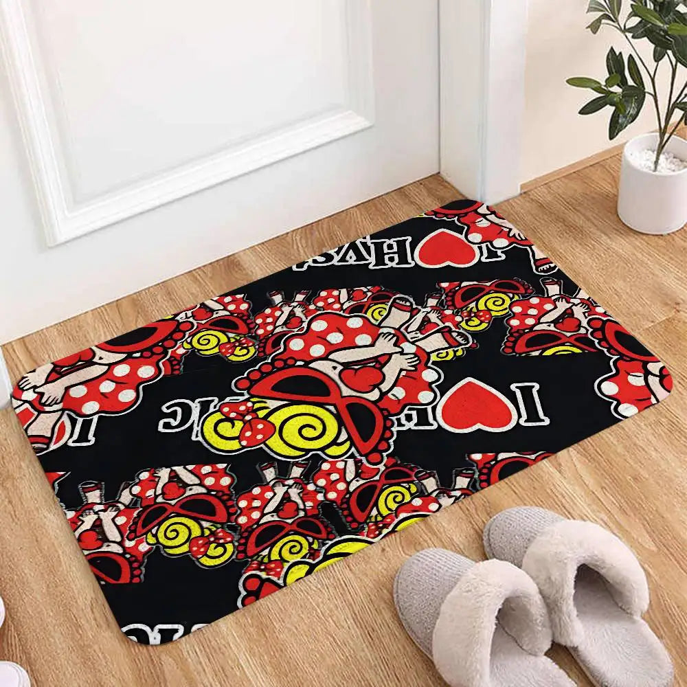 Fashion H-Hysteric Mini Floor Mat Bathroom Absorbent Mat Simple Door