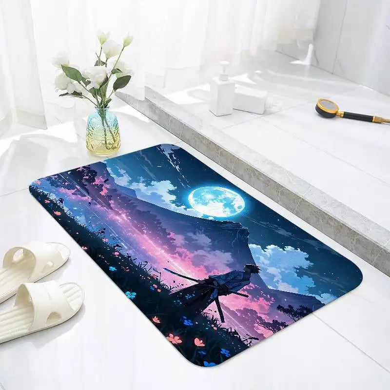 Samurai Floor Mat Bathroom Absorbent Mat Simple Door Dirt-resistant