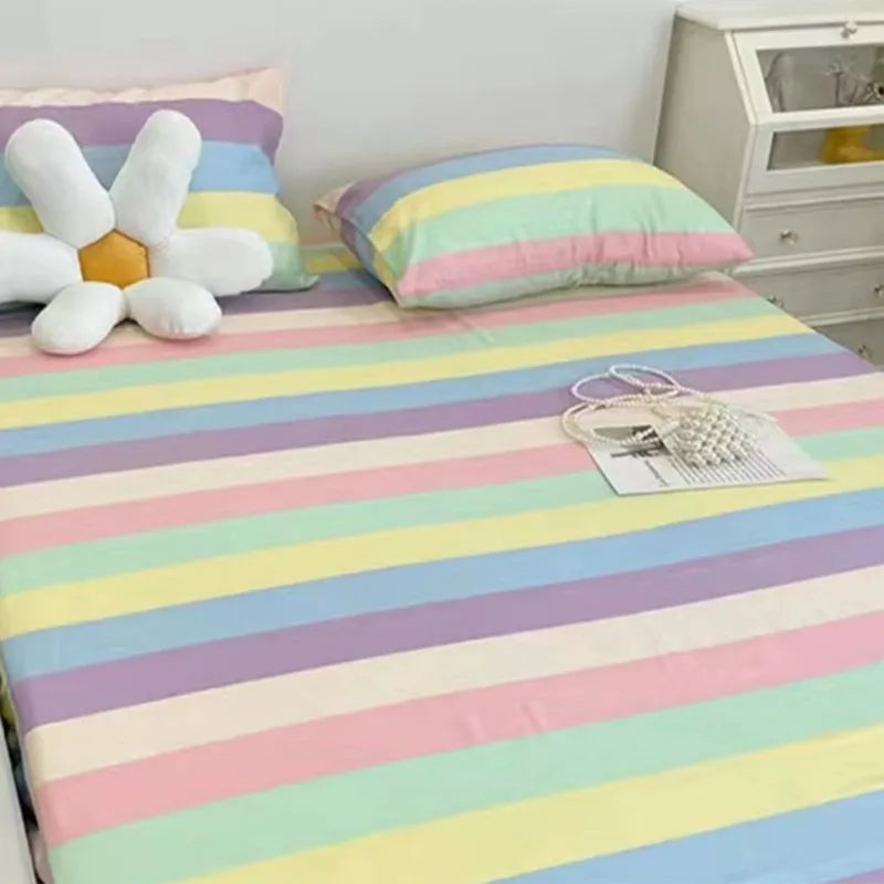 New 150X200cm Bed Sheet Product 100%Cotton Printing Bed Mattress With Four